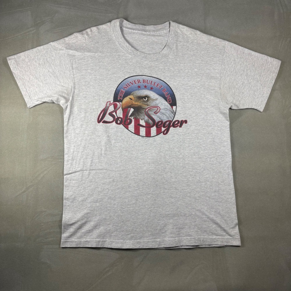 Vintage 1996 Bob Seger Silver‎ Bullet Band Tour T-Shirt Grey Single Stitch XL